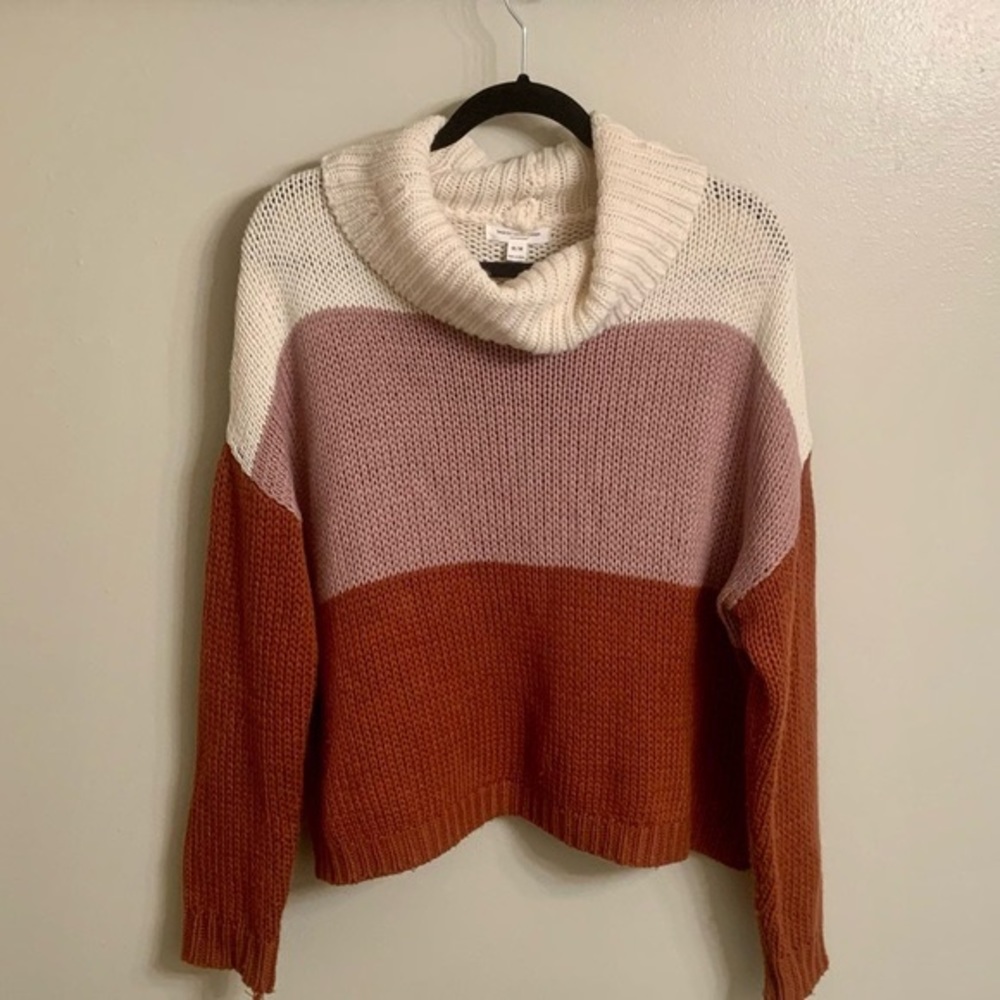 Rue21 orange striped turtle neck sweater